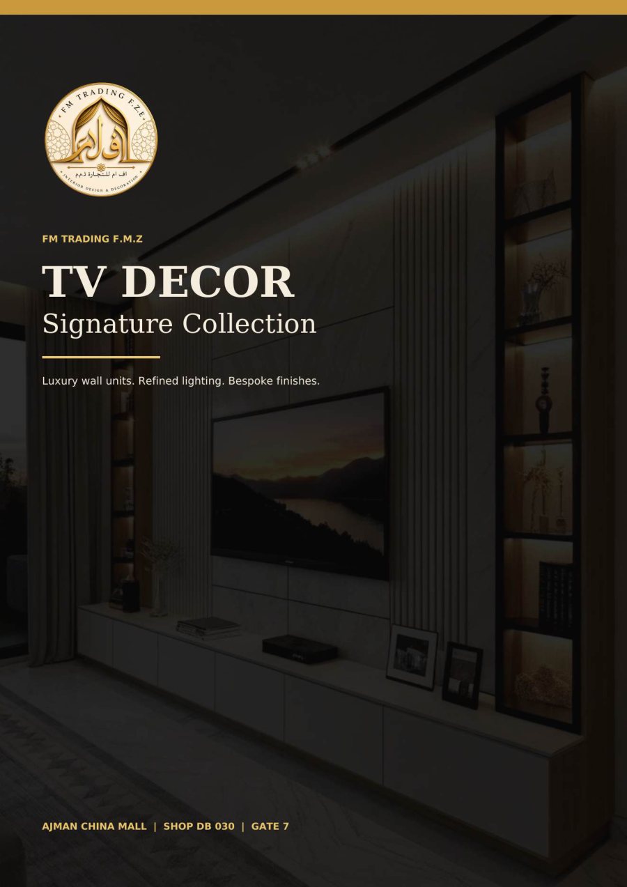 Cover of the FM Trading TV decor catalogue