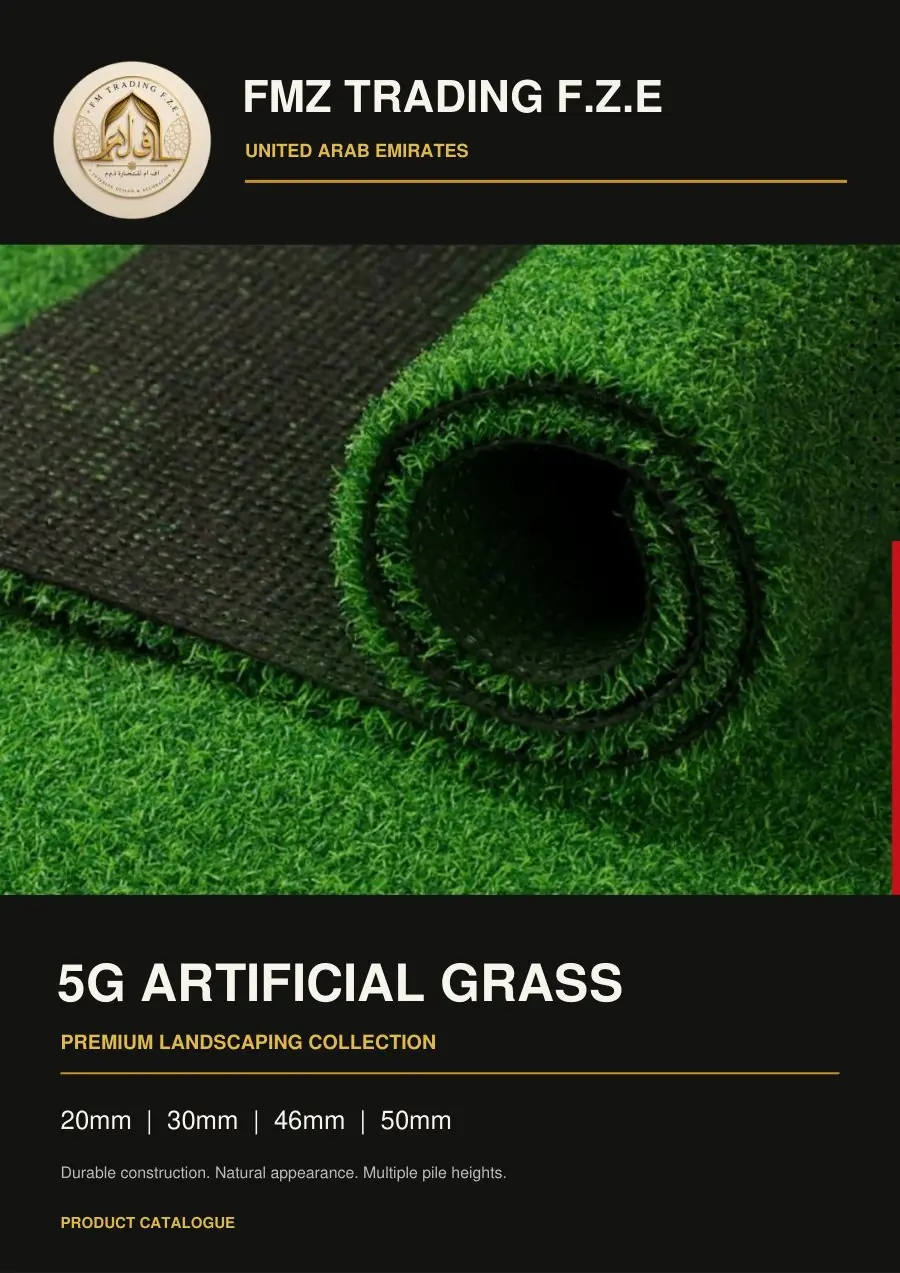 Cover of the FM Trading 5G artificial grass catalogue