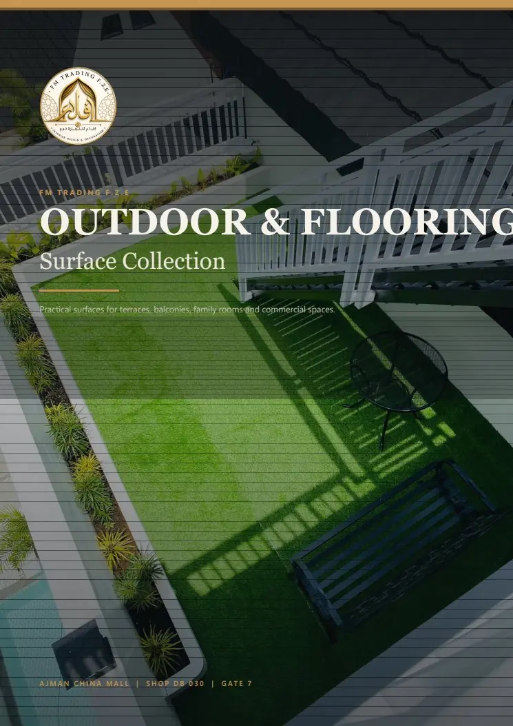 Cover of the FM Trading outdoor and flooring collection